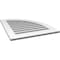 Ekena Millwork Quarter Round Top Right Surface Mount PVC Gable Vent w/ 3-1/2"W x 1"P Standard Frame, 26"W x 32"H GVPQR26X3201SF - alternate 5